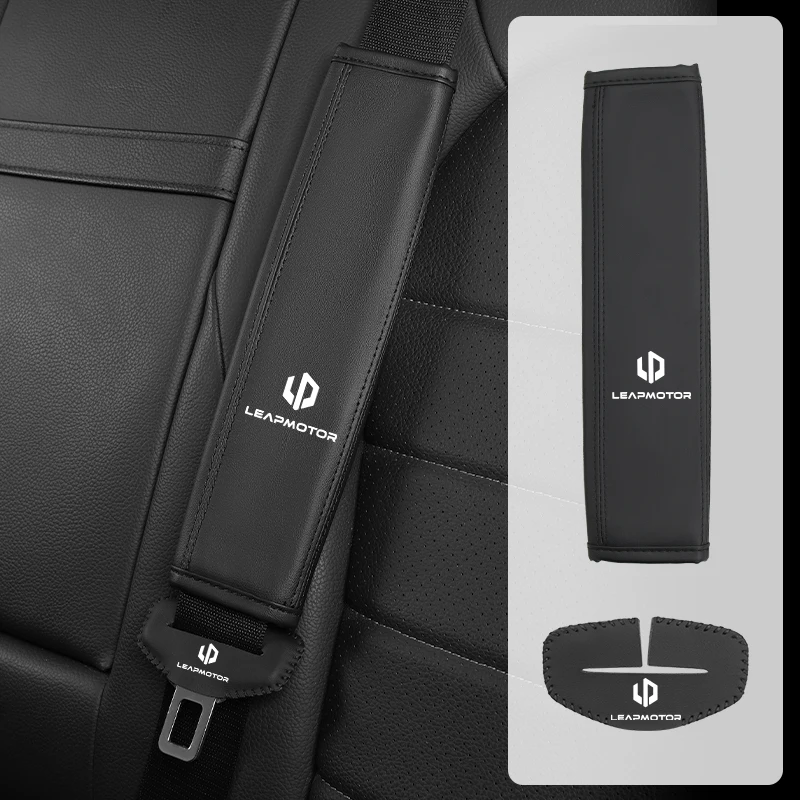 Car Seatbelt Shoulder Cover Belt Buckle Mat Padding Pads Accessories For Leapmotor Leap Motor C01 C10 B10 C11 T03 S01 C11 Reev