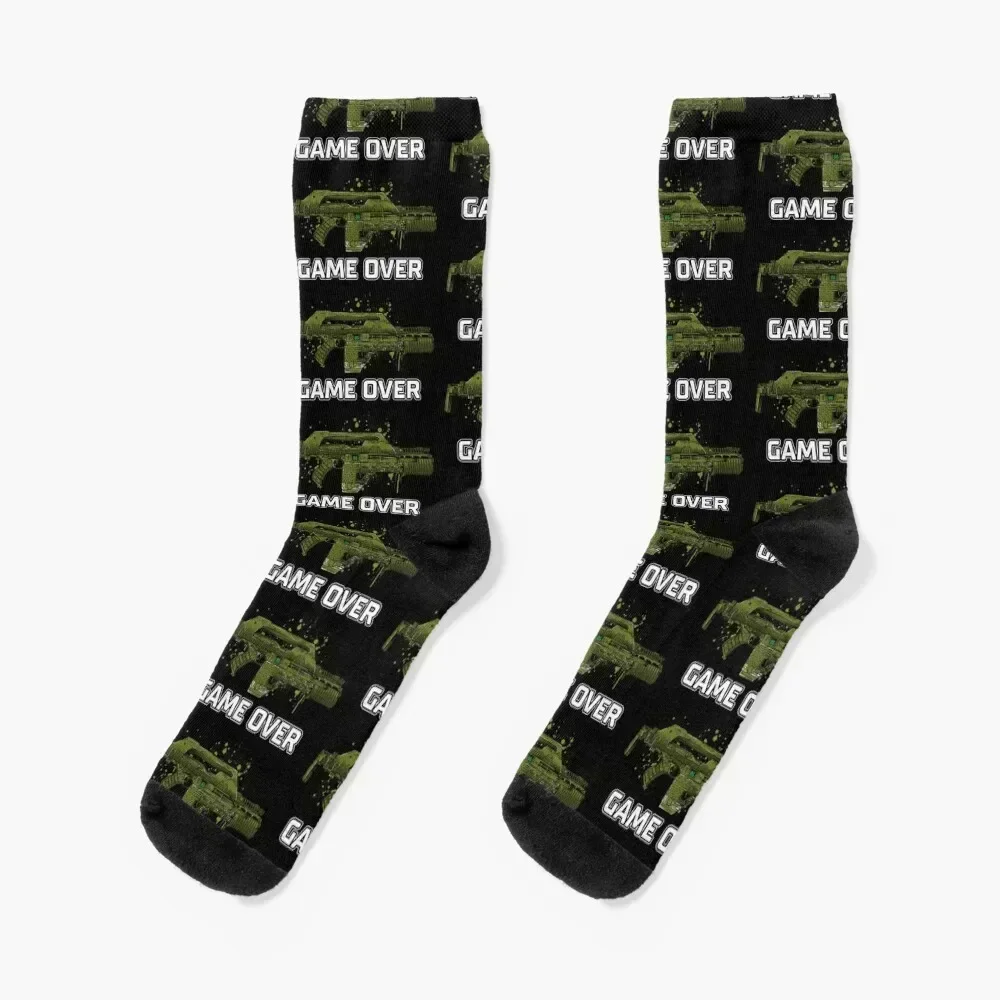 

Game Over Marines Socks New year's loose cartoon hip hop Socks For Women Men's