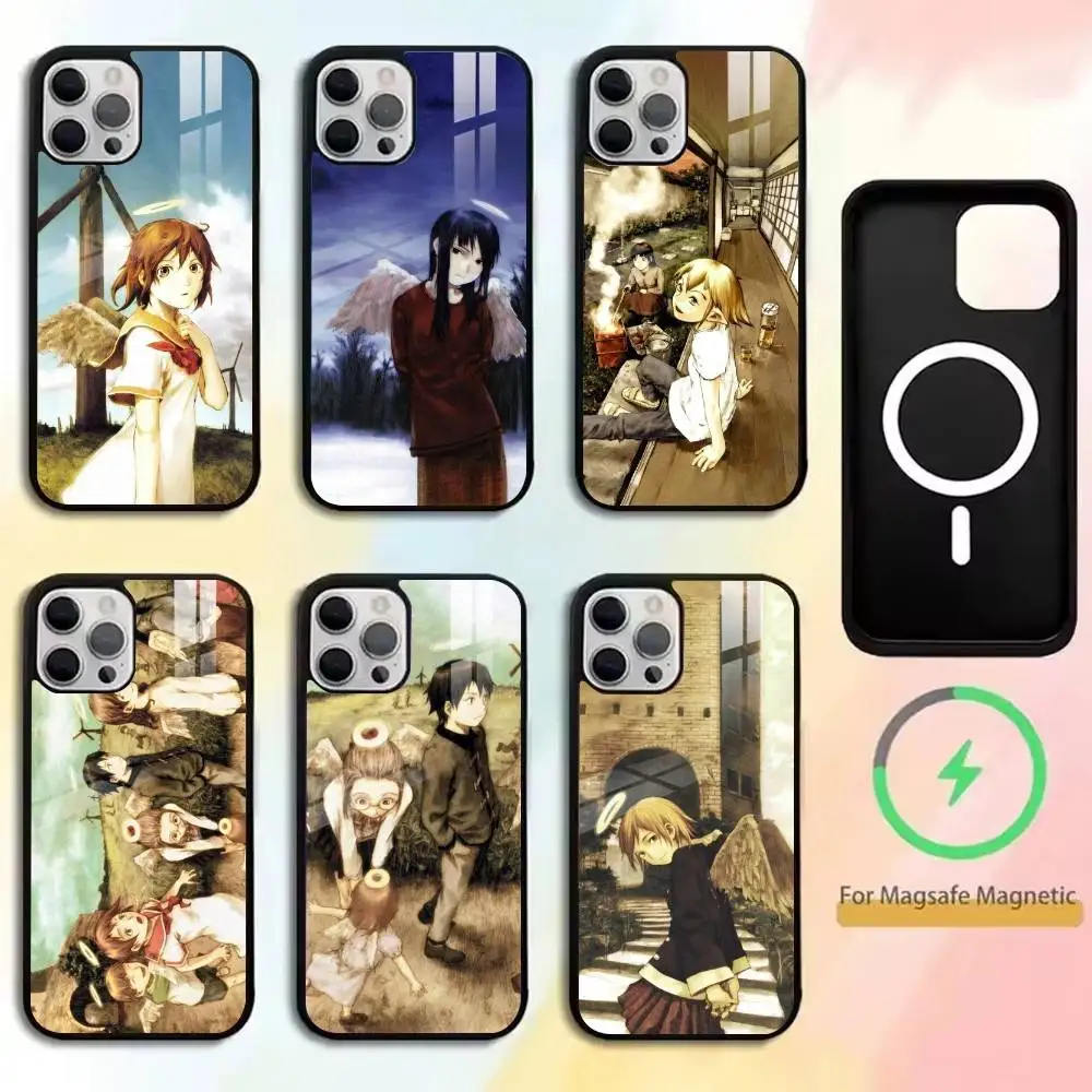 

Haibane Renmei -Rakka-Reki-Hikari Phone Case For iPhone17,16,15,14,13,12,11 Plus,Pro Allows magnetic wireless charging