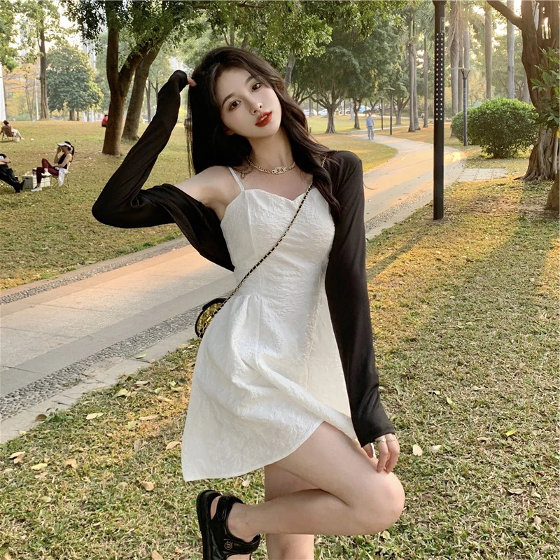 Cardigan aperto lavorato a maglia leggero da donna Estate Svel Dr Capispalla Arco esterno punteruolo Pendolarismo Colore puro Lungo Sve