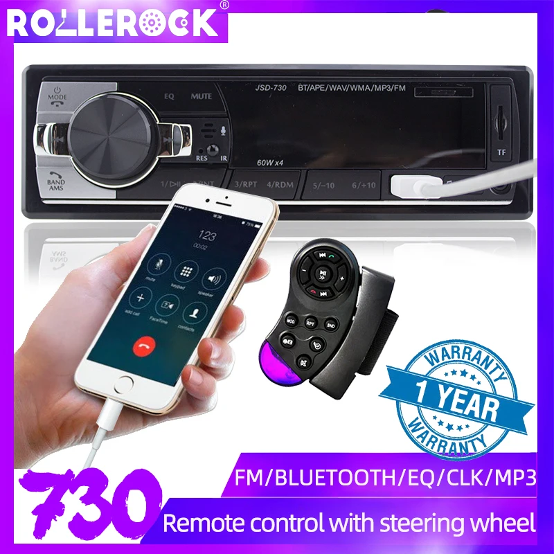 Car Radio MP3 1 Din Player FM Radio Function Bluetooth Hand-free ISO Interface AUX SD Card Electronic Control Function Stereo