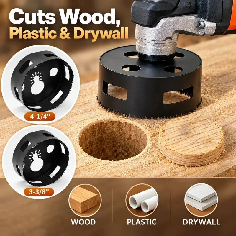 Circular Slot Milling Cutter, Oscillating Multi-Tool Grooving Tool for Woodworking & Drywall, Embedded Round Hole Saw