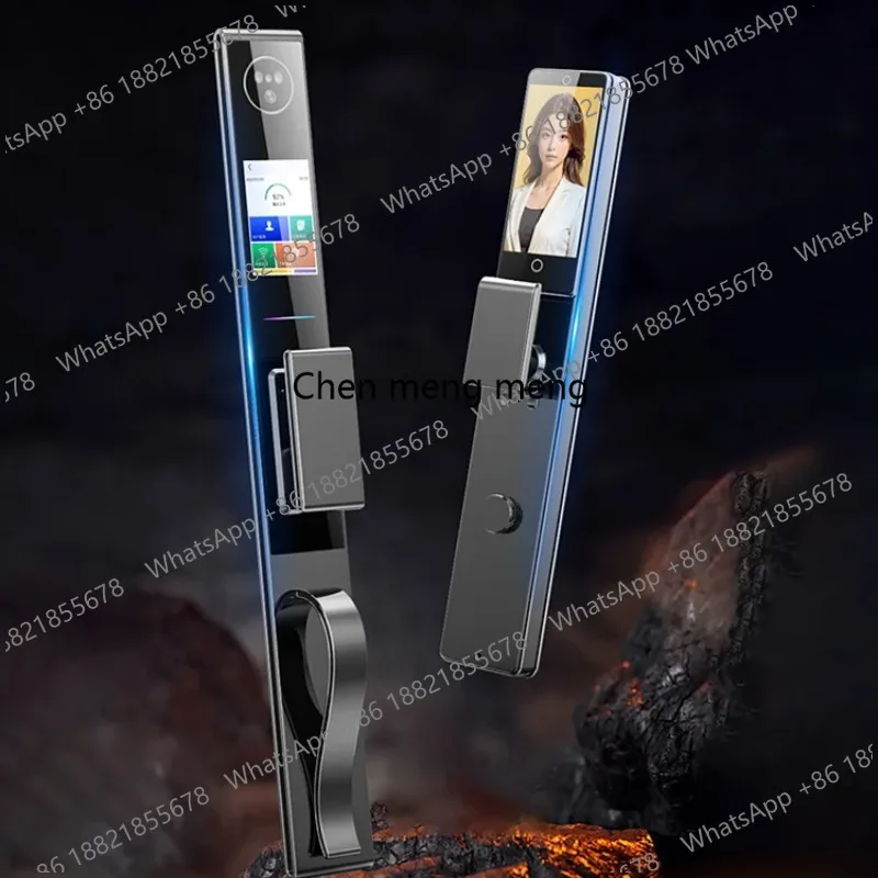 

Умный видеодомофон Tuya High-End с распознаванием лиц, большой ручкой, удлиненным замком, считывателем отпечатков пальцев и паролей, поддержкой Wi-Fi