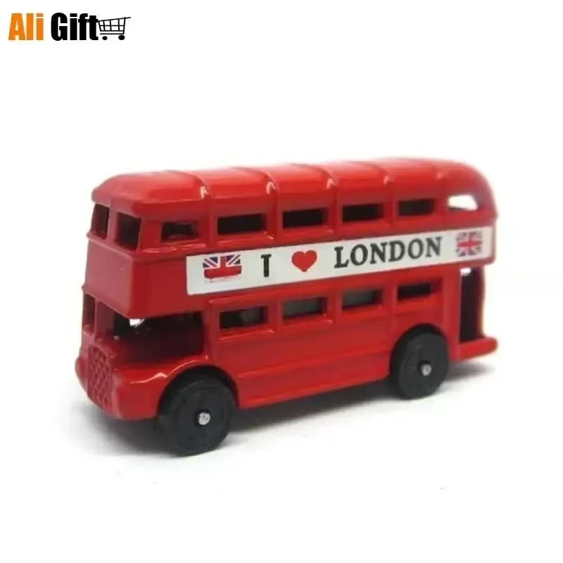 London Double Decker Bus and Phone Refrigerator Magnet UK Souvenir Collection for Home Decor Big Ben Keychain Decoration