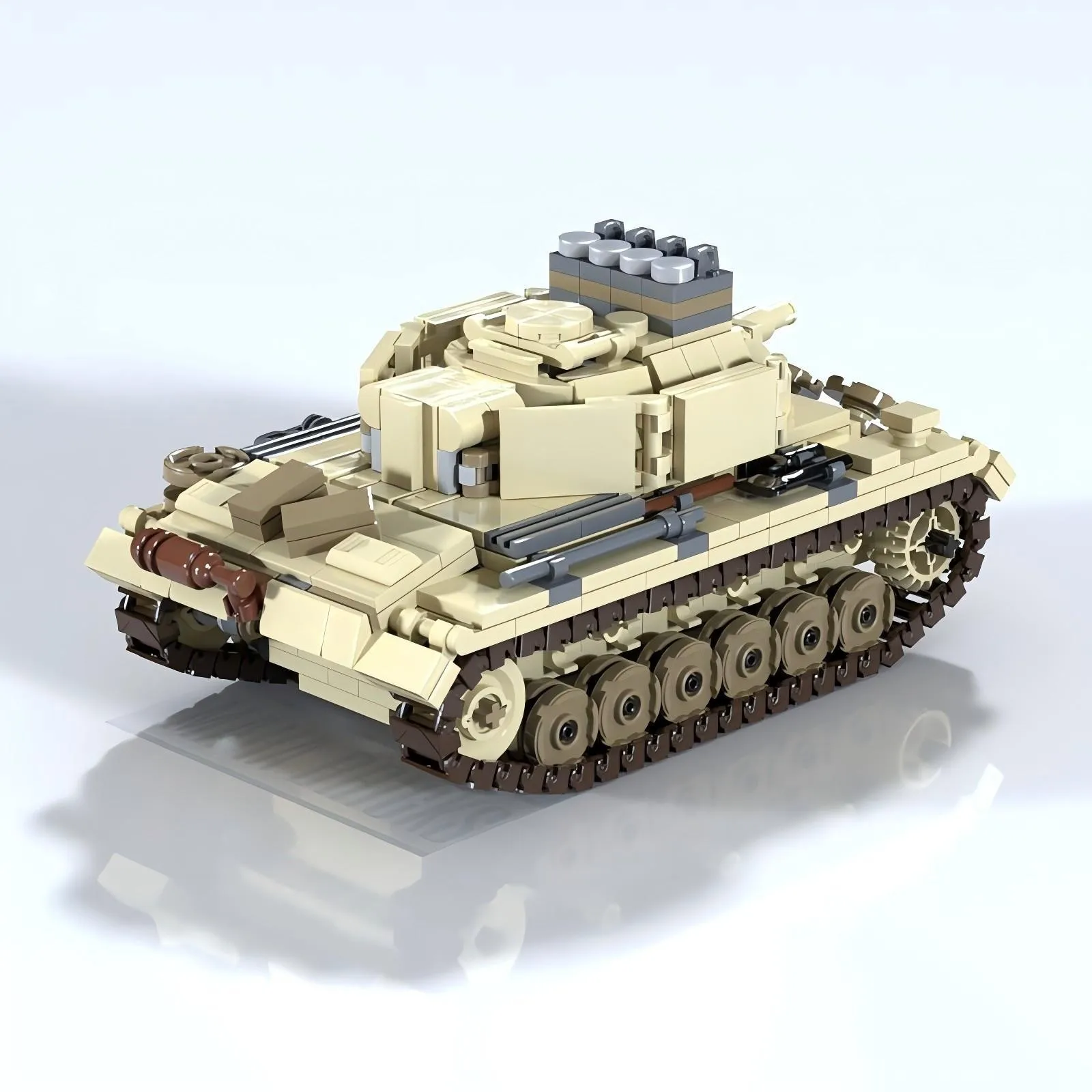 Military Series Type 3 N-type Spitfire Tank Building Block MOC Infantry Armored Fighting Vehicle Model DIY Kids Puzzle Toys Gift