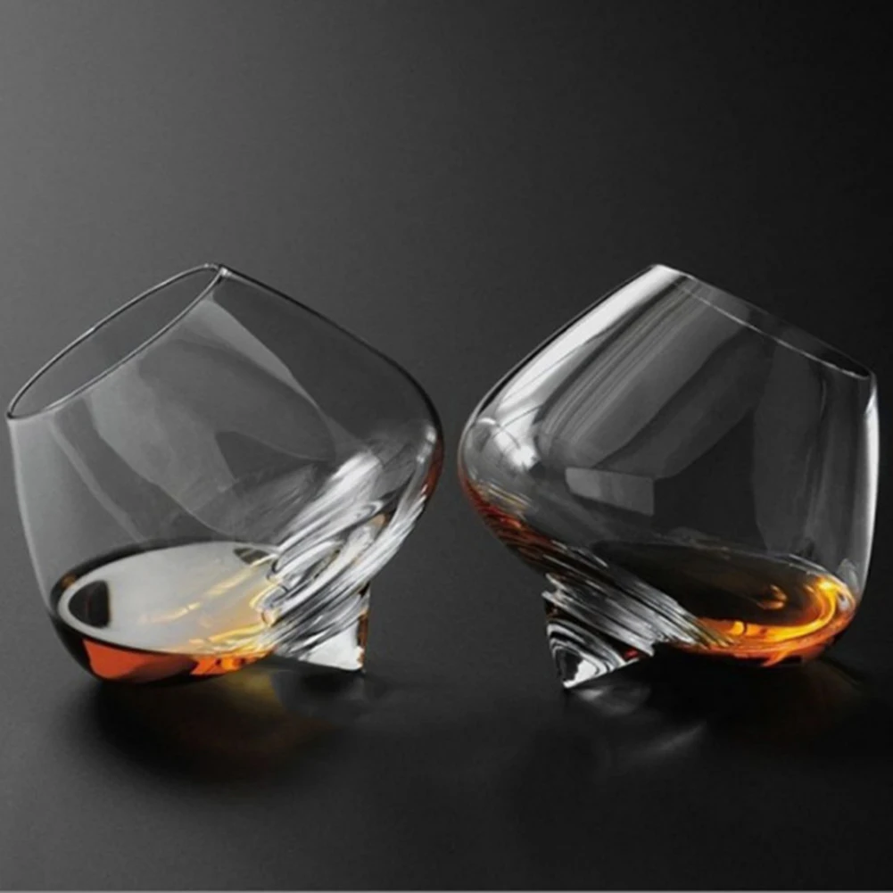 235ml Crystal Whisky Glasses Beer Cup Wide Belly Drinking Tumbler Cocktail Wine Glass Lead-free Glass Clear Drinking Glasses