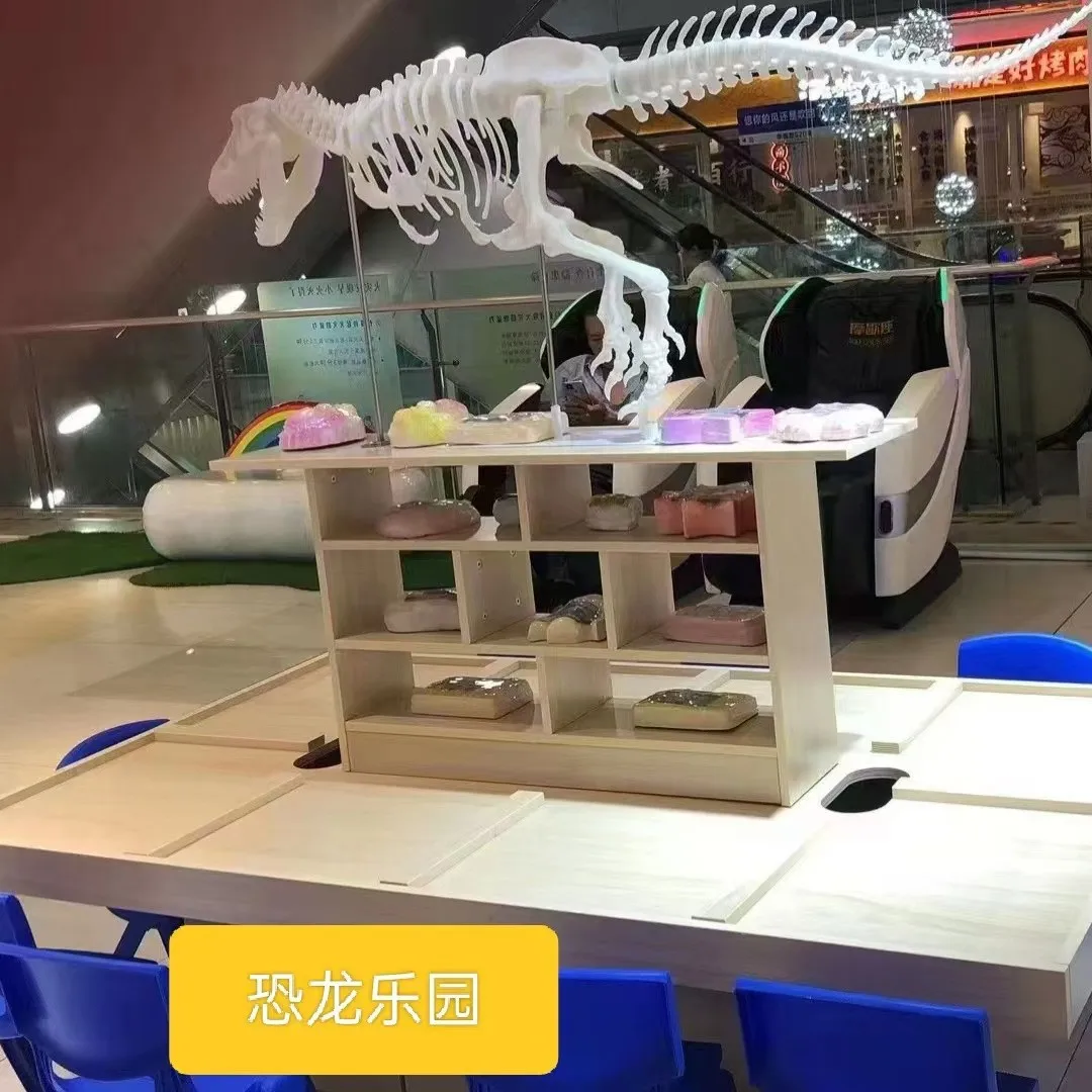 Large archaeological board play equipment excavation knocking fossil table wooden board puzzle handmade table