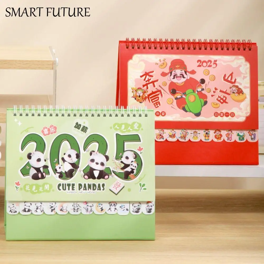 

Стоячий перекидной настольный календарь на 2025 год, ежедневное ежемесячное планирование, стоячий перекидной ежемесячный календарь, расписание панды, настольный календарь