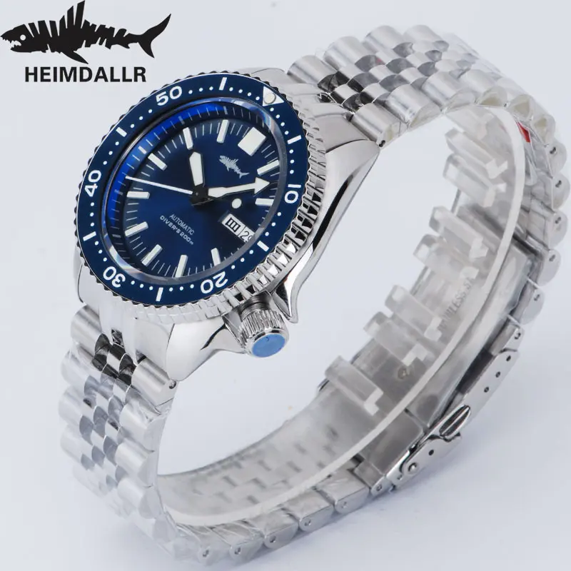 HEIMDALLR SKX007 Dive Watch Men NH36 Automatic Mechanical Watch Sapphire Glas Crystal 200M Waterproof BGM-9 Luminous Steel Watch