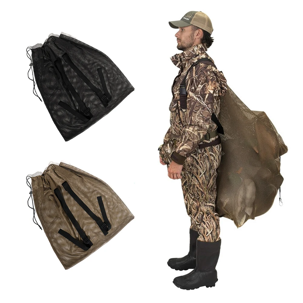 High-Capacity Hunting Net Bag Bold Mesh Wear-Resistant Hunting Storage Bag High Load-Bearing Capacity Mesh Bag Hunting Tools