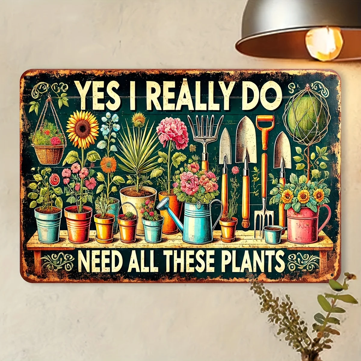 Vintage Garden Metal Sign  - 
