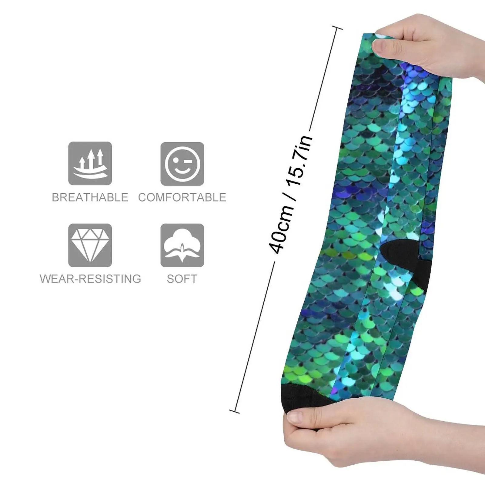 Mermaid dragon scales Socks Women's short socks Children's socks Men′s sock socks aesthetic