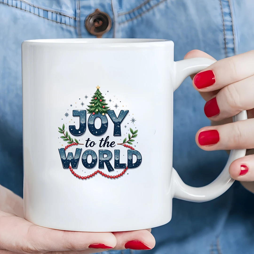

11oz Mug + Christmas Joy Cup Kids Cold & Hot Beverage Cup Christmas Gift Family Office Cup