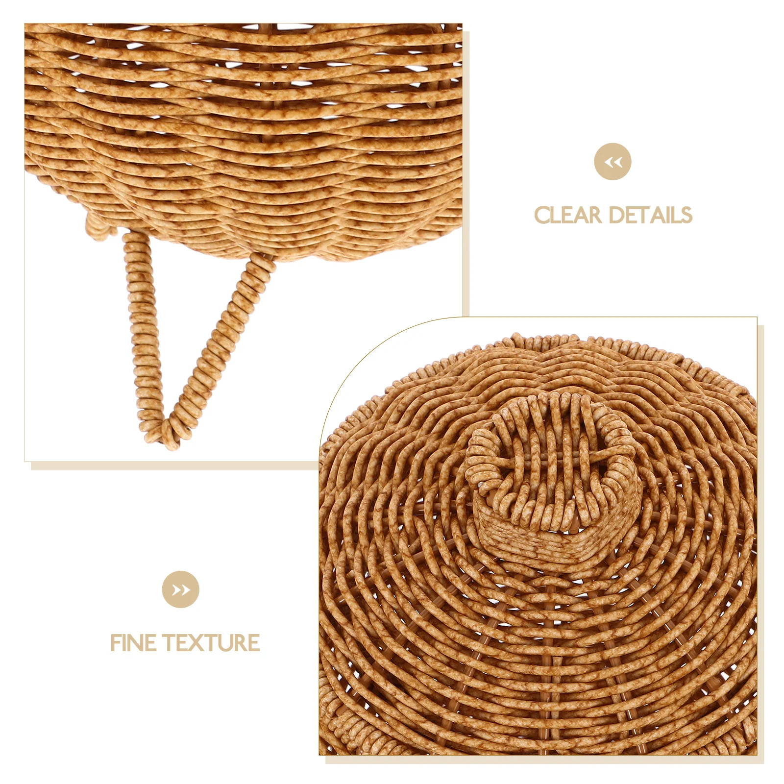 

Woven Storage Basket Rustic Style Multi-Function Organizer for Fruits Snacks Bathroom Bedroom Decor Woven Basket