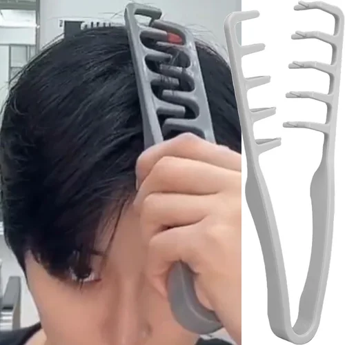 Peine voluminizador de dientes anchos, herramientas para rizar el cabello, tipos de peinado, textura esponjosa, flequillo, costura que cubre las raíces, peines para el cabello