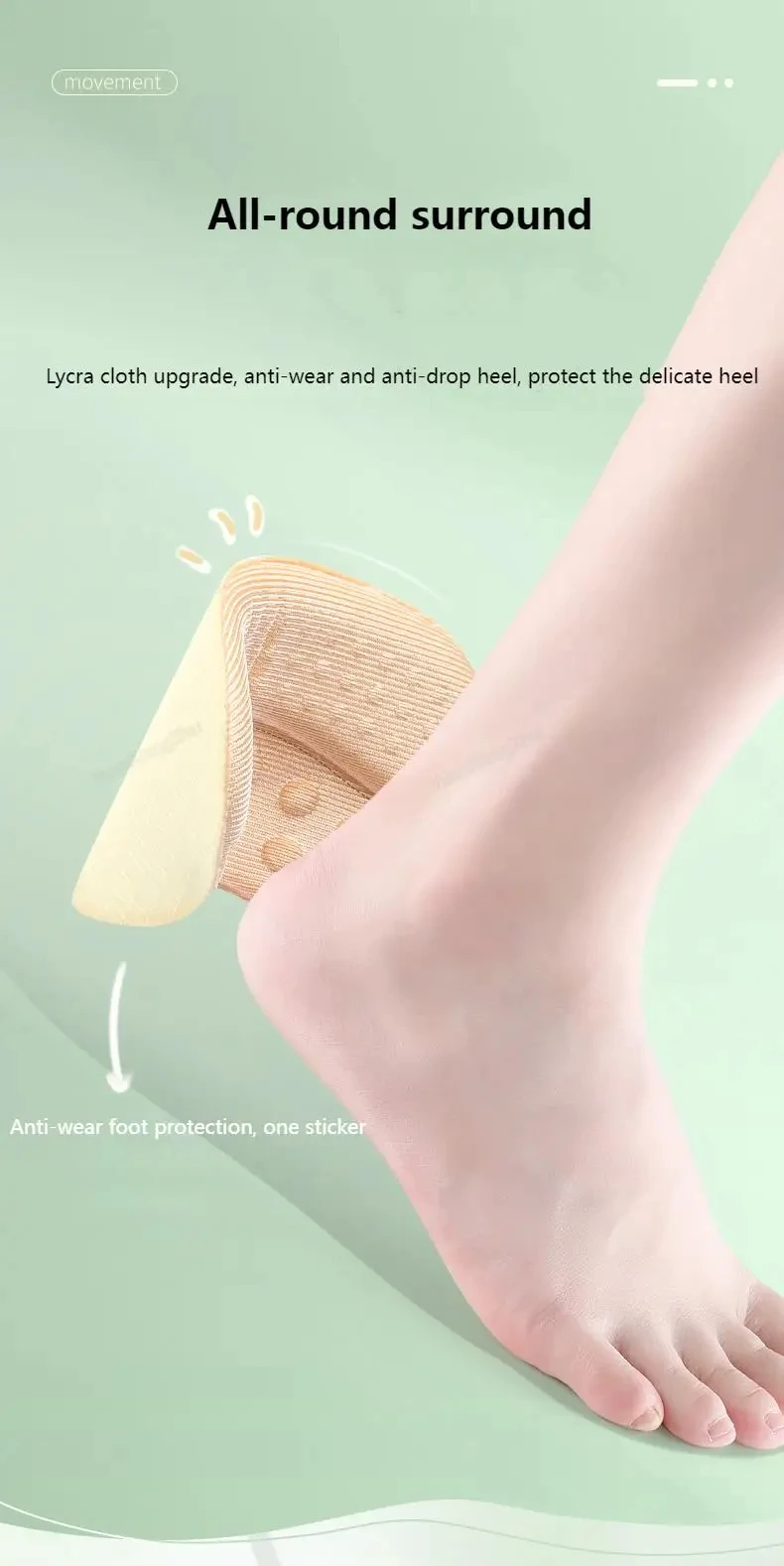 Fersenschutz-Aufkleber für Sneaker und High Heels, Fersenschutzpolster zur Schuhgrößenanpassung, 2 Stück/6 Stück/12 Stück – Detail 5