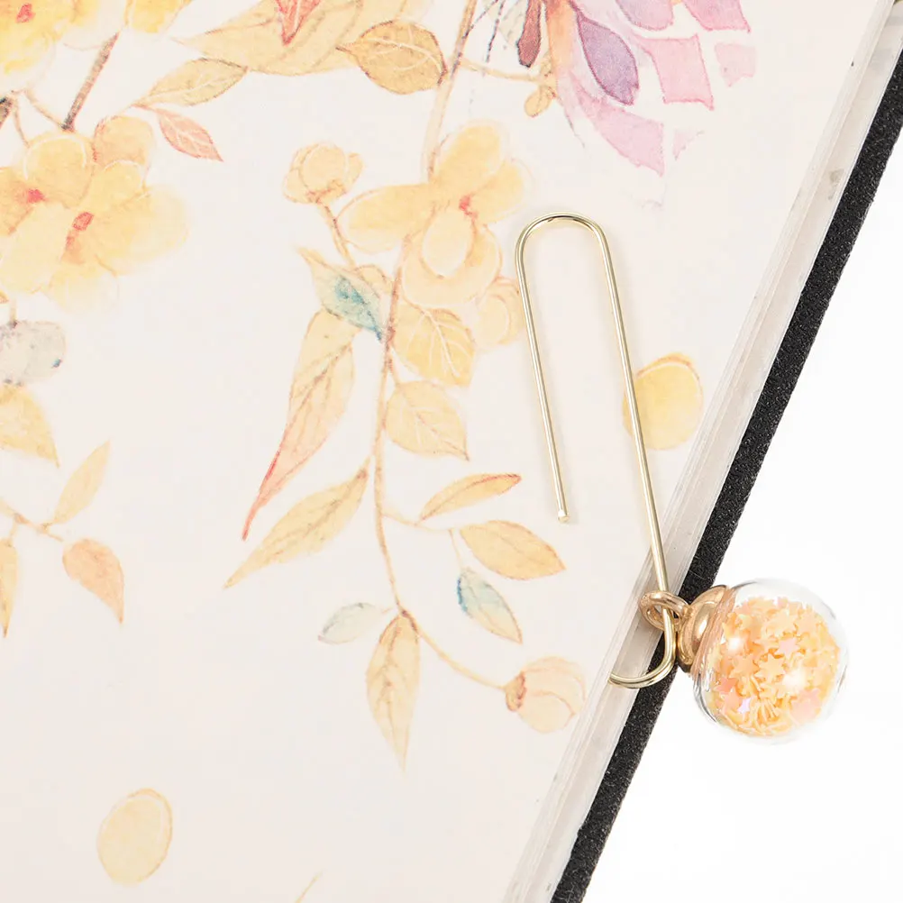 

Creative Metal Paper Clips Smooth Ball Design Lightweight Portable Office Note Clips Suitable Bookmark Notebook Calendar Markers