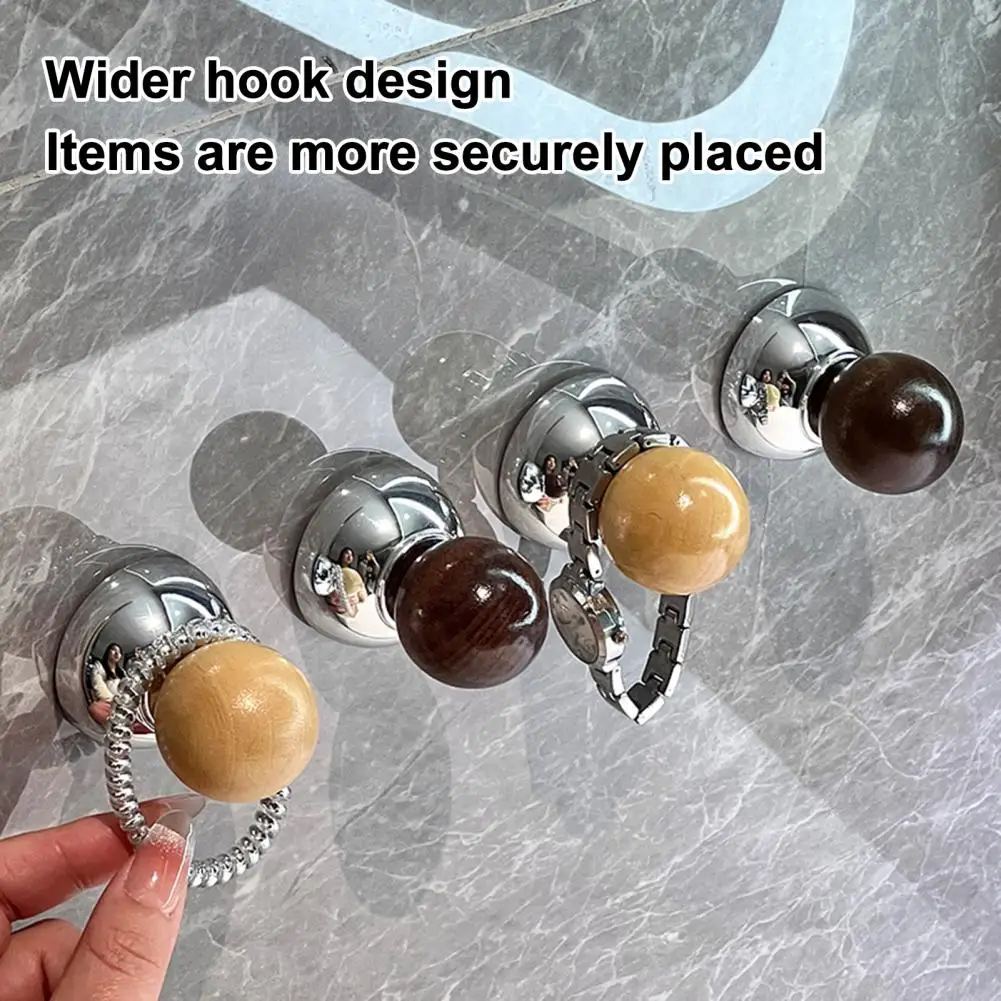 Key Holder Hook Heavy Duty Vacuum Suction Cup Hooks Push-to-lock Wall Hangers Multi-functional Ball Shape Key for Kitchen