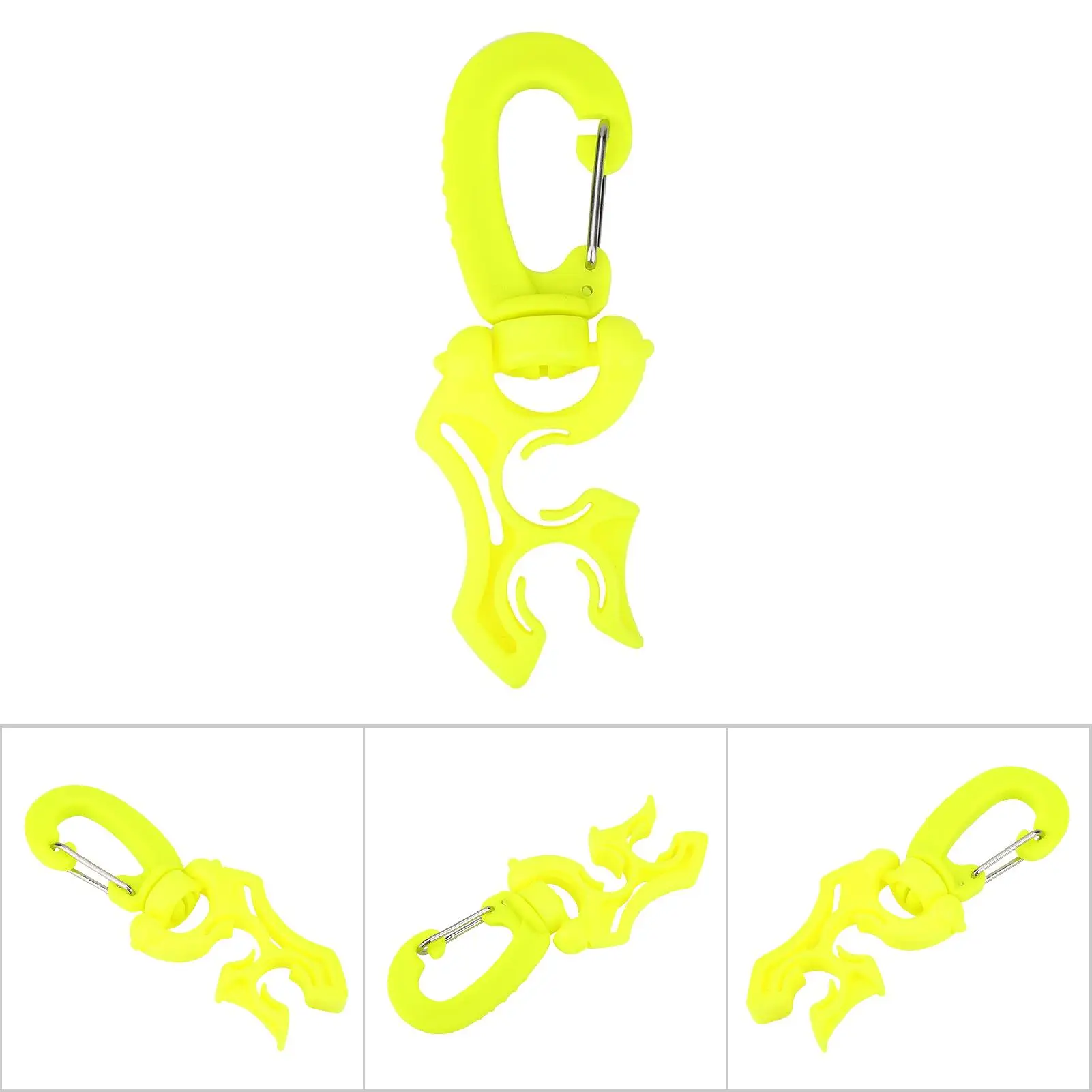 1 قطعة في الهواء الطلق الغوص مزدوجة BCD خرطوم الضغط المنخفض حامل قصاصة مع مشبك هوك المفاجئة (أخضر)