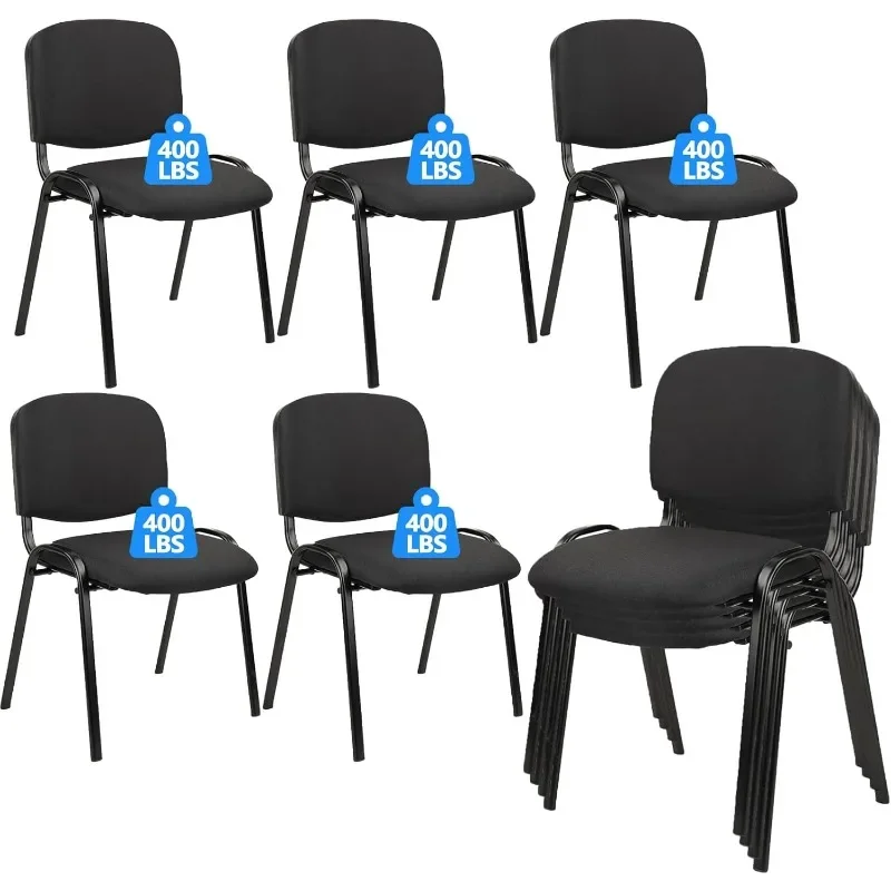 

CLATINA Stackable Waiting Room Chairs, Cloth Fabric Guest Reception Chair for Office School Church Conference, 10 Pack
