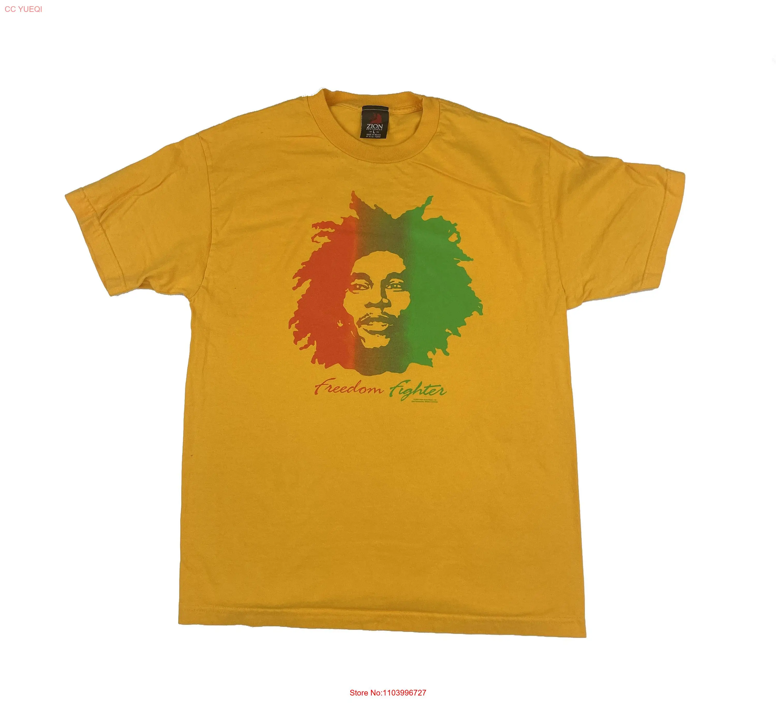 Vintage 2004 Bob Marley Freedom Fighter T Shirt long or short sleeves