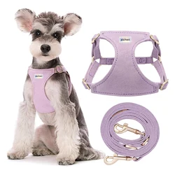 No Pull Small Dog Harness with Multifunction Dog Leash Lightweight Soft Adjustable No Choke Escape Proof Pet Harness Vest