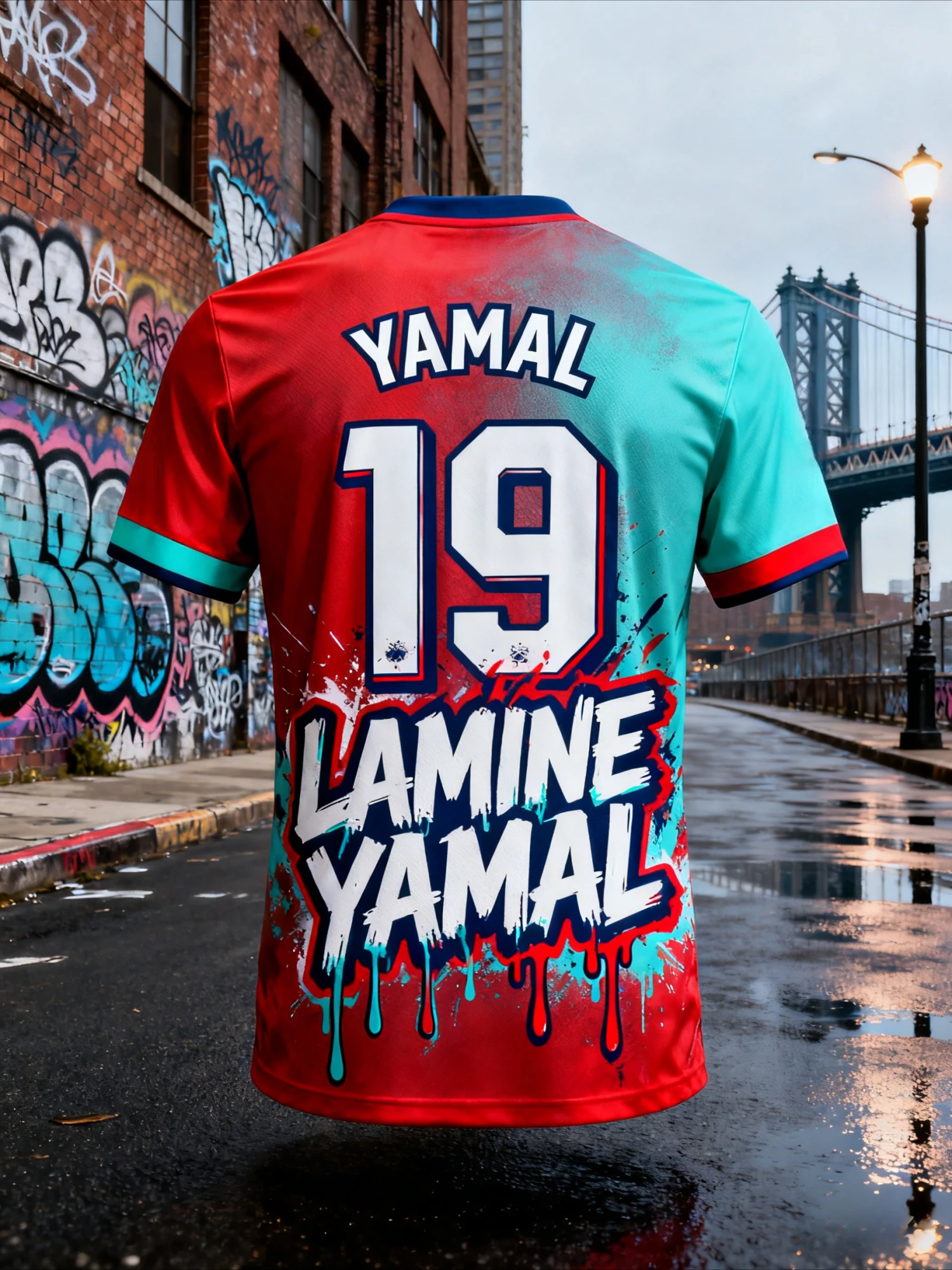 2026 Camiseta de moda esportiva 3d comemorativa Lamin Yamal Jersey, camisa de treinamento de fã, roupa casual e confortável para pais e filhos