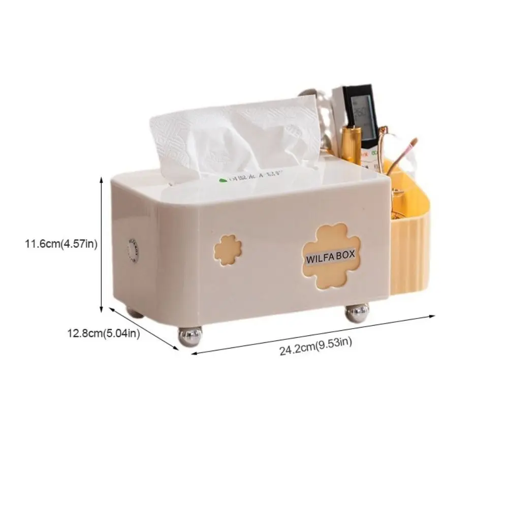 Large Capacity Desktop Storage Box with Spring Smooth Extraction Tissue Box Space Saving Plastic Napkin Dispenser Living Room