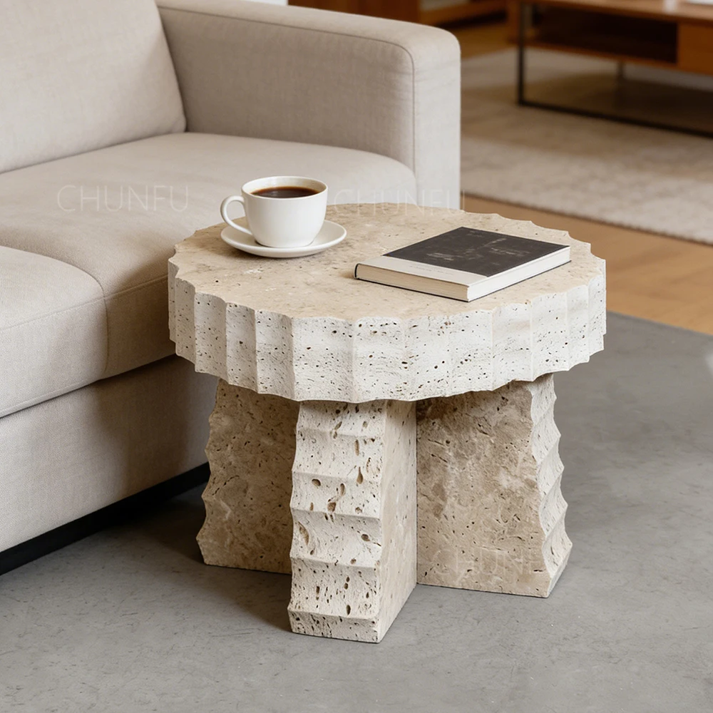 

#A Premium Travertine Marble Extendable Custom Table Tops for Modern Luxury Living Room Coffee Side & End Tables