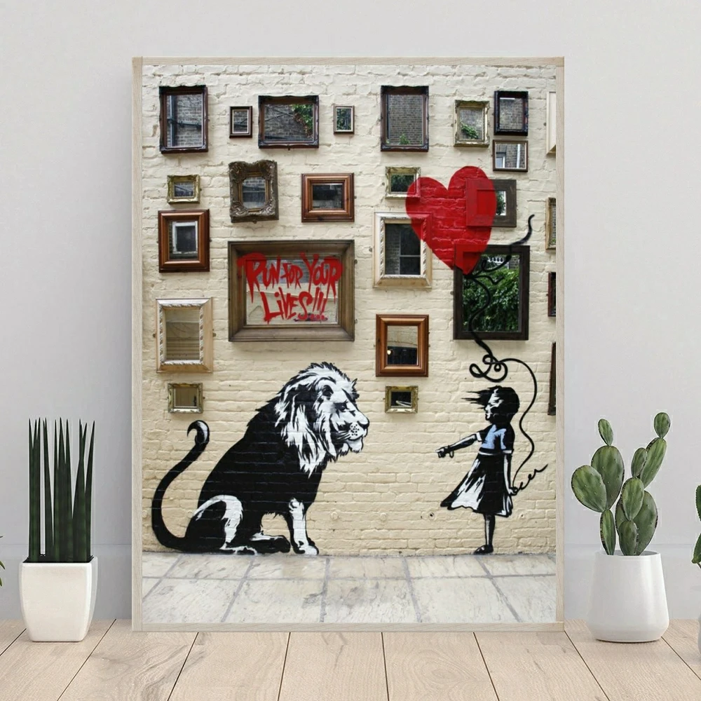 Banksy Graffiti Street 5D DIY Diamond Painting Mosaic Cross Stitch Artwork Embroidery Handmade Rhinestones Home Decor Gift