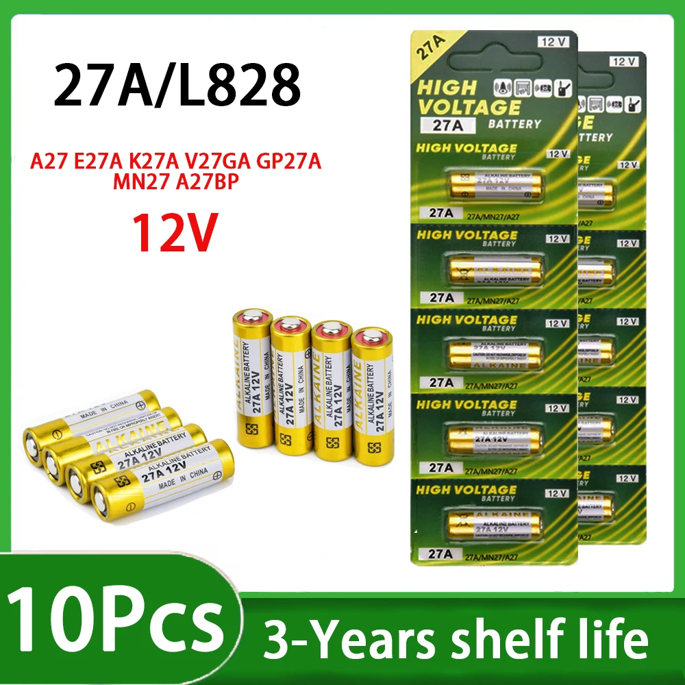 5-50Pcs New Dry Alkaline Battery 27A 12V A27 For Doorbell Car Alarm Remote Control MN27 MS27 GP27A A27 L828 V27GA ALK27A