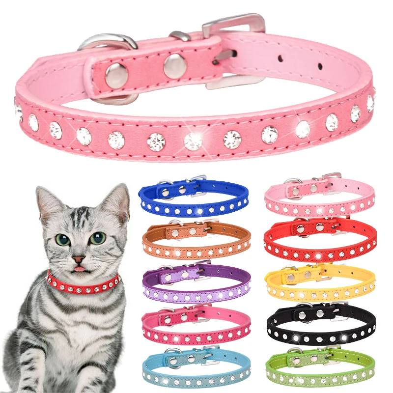 Diamond Kitten Collar Necklace Accessories Rhinestone Cat Collar Quick Release Necklace Collar for Puppy Collar Accessories