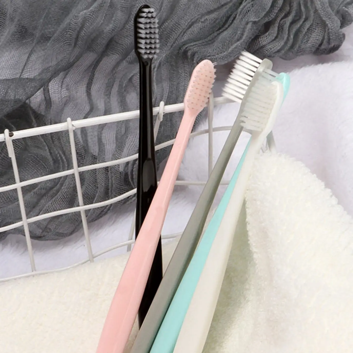 10 قطع من فرشاة أسنان معكرون ذات شعيرات ناعمة #6