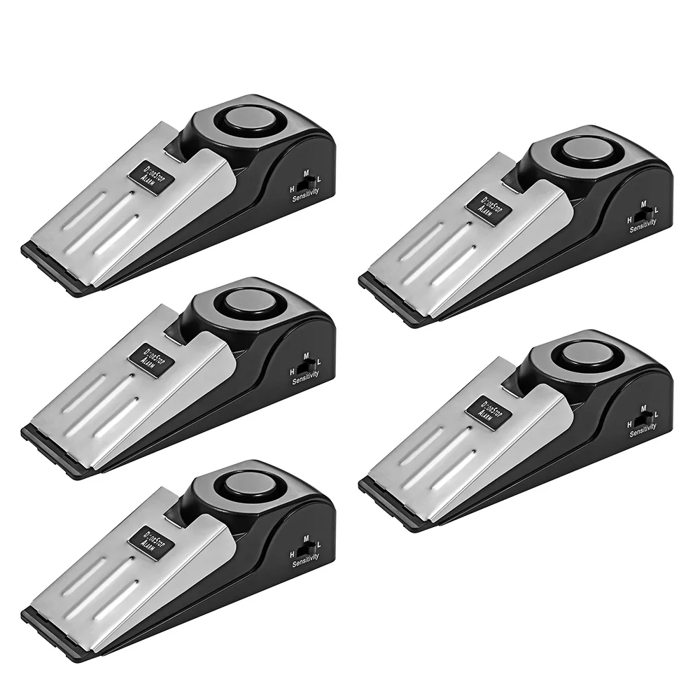 KERUI 125DB Anti-theft Burglar Stop System Security Home Alarm System Door Block Blocking Home Wedge Stopper Shaped Safety Stop