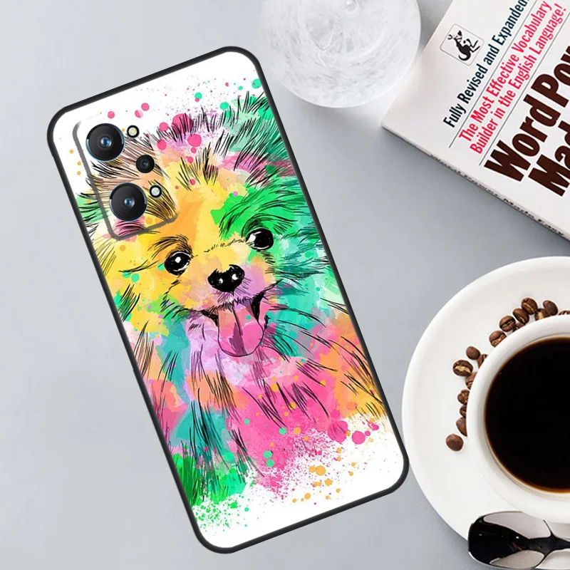 Pomeranian Dog For Realme C55 C53 C31 C30 C33 C35 C21Y C25s C15 C11 9 10 11 Pro Plus GT Neo 3T 2T 5 Case