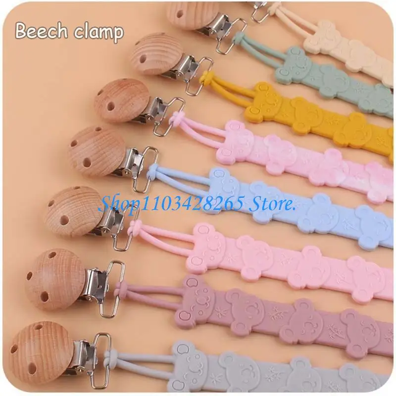 

Silicone Pacifier Clip Koala Pattern Pacifier Clip Anti-Lost Soother Clip Baby Teether Hanging Clip Nursling Accessory G2TE