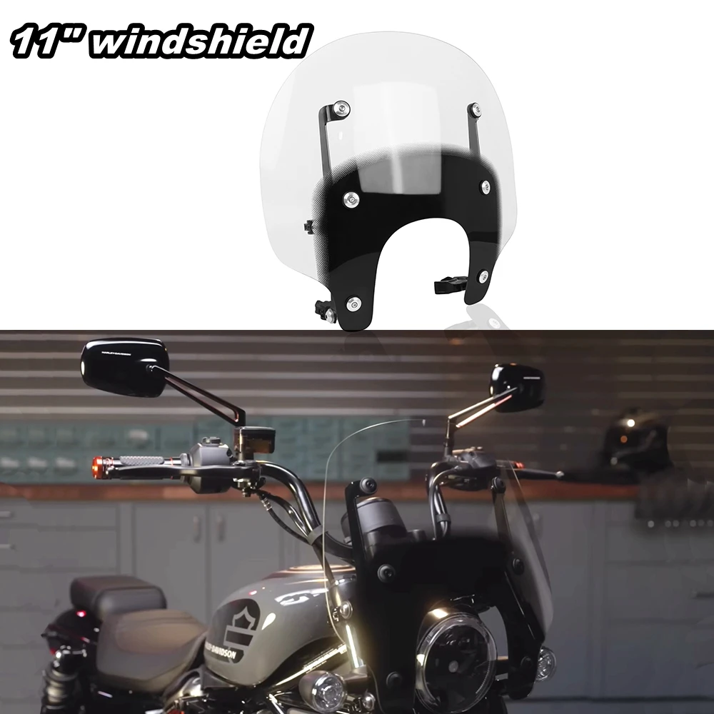 

Sporty Style Windshield Windscreen Wind Shield Deflectors For Harley Nightster 975 RH975 975S 2022 2023