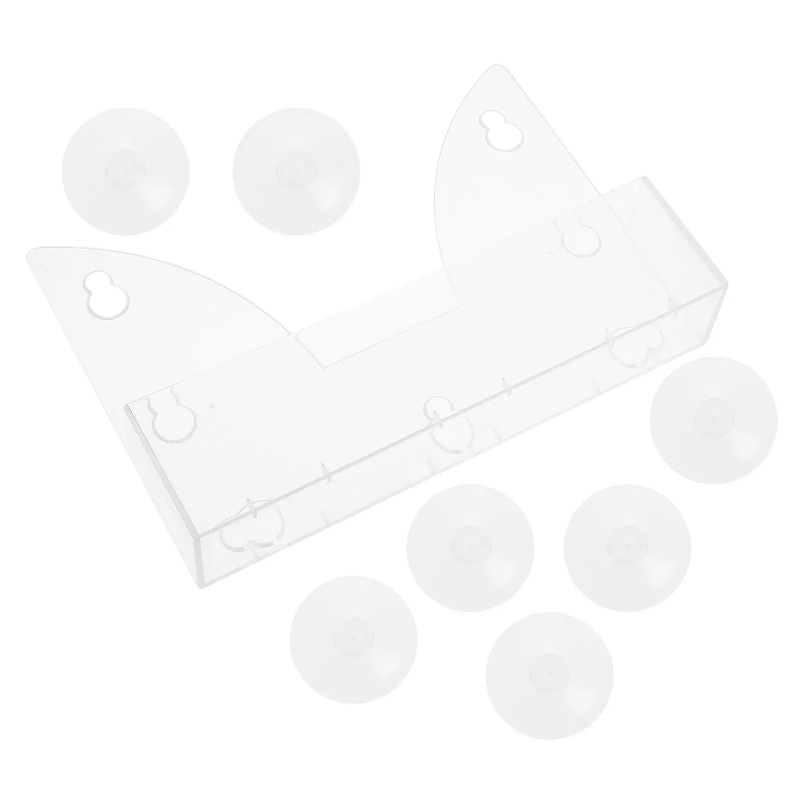 

Suction Cup Storage Rack Clear Acrylic Fridge Display Shelf Bottle Holder Kitchen Organizer Refrigerator Beverages Spice