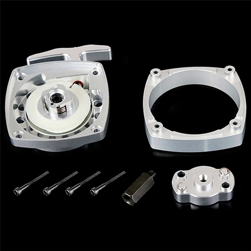 For 1/5 HPI ROVAN KM BAJA LOSI 5IVE T,Easy Pull Starter Flywheel Machining-Free Turbine,Silver