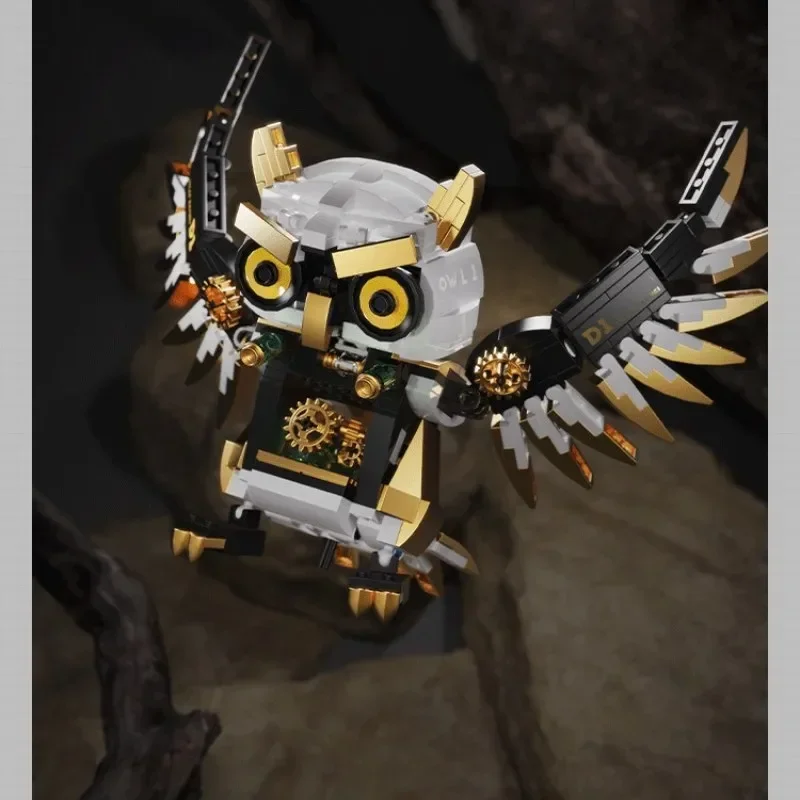 

New Creative Hot-Selling Steam Mechanical Owl Punk Elements Animals Series Building Blocks Bricks Model Assembled Toys Kids Gift