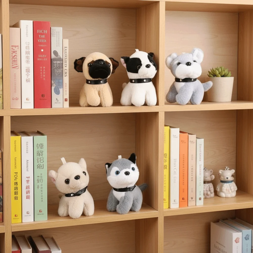 

Cute Cartoon Simulation Dog Plush Keychain Simulation Small Pendant Dog Plush Pendant 12cm Kawaii Style Animal Pendant Friend