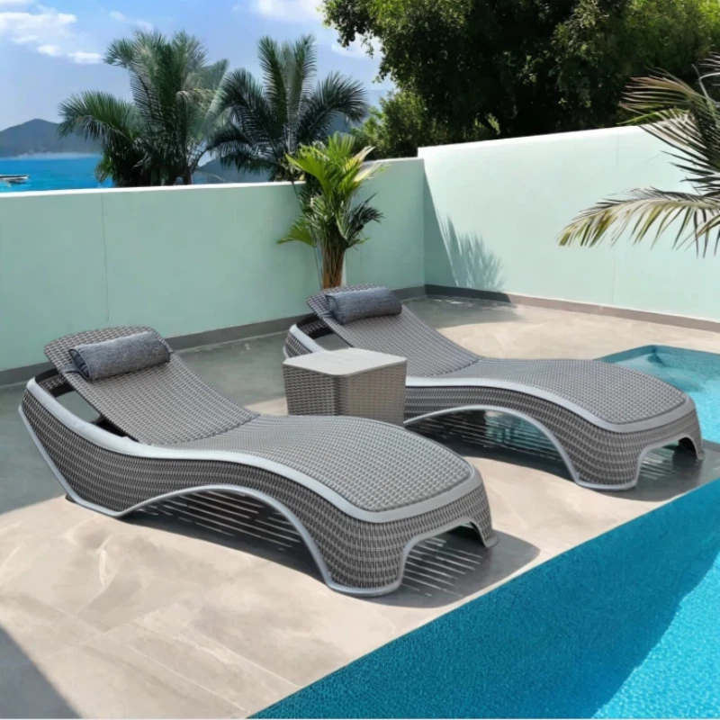 Folding Recliner Beach Chair Relaxing Deck Plage Lounge Beach Chair High Quality Sillas Plegables Camping Outdoor Furniture