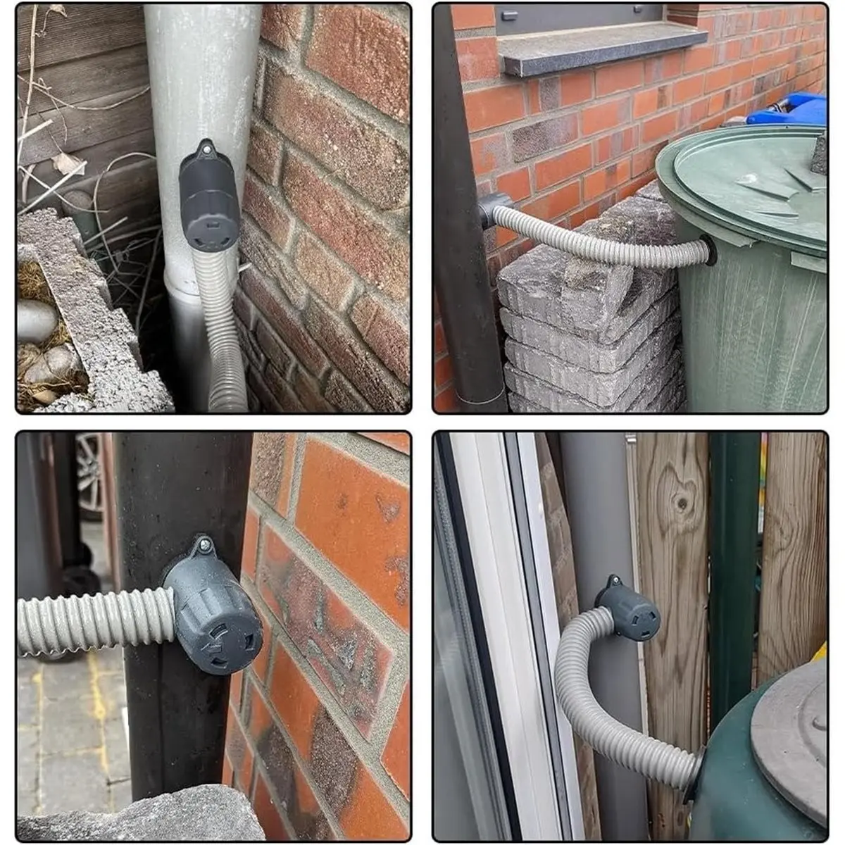 Y17A Rainwater Collector for Downpipe 70-110 mm, Efficient Rainwater Utilization for Roofs Up to 80 M²