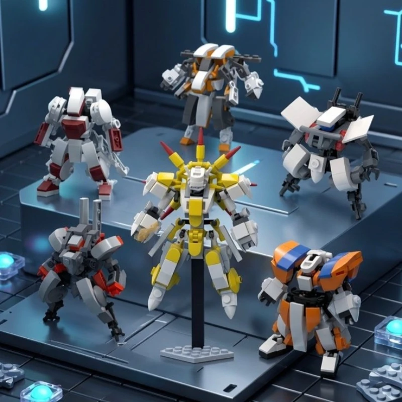 MOC Creative Design Exoskeleton Transformable Mecha Building Blocks Mini Robot Model Children's Assembly Toy Boy's Birthday Gift