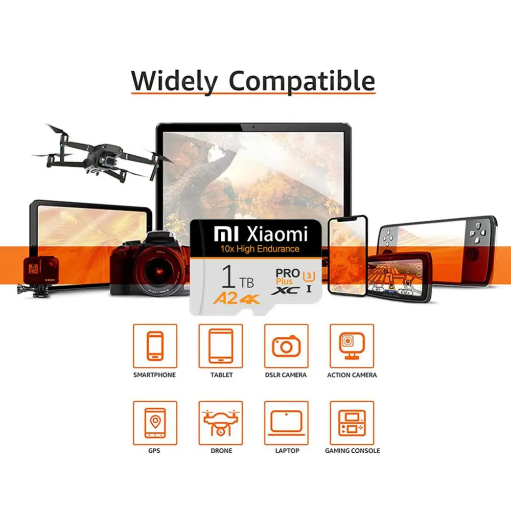 Xiaomi Mijia High Speed Class 10 SD Card 128GB 256GB Carte Sd Memory Card 2TB 1TB Usb Memory Flash Usb Stick Sdcards For Camera