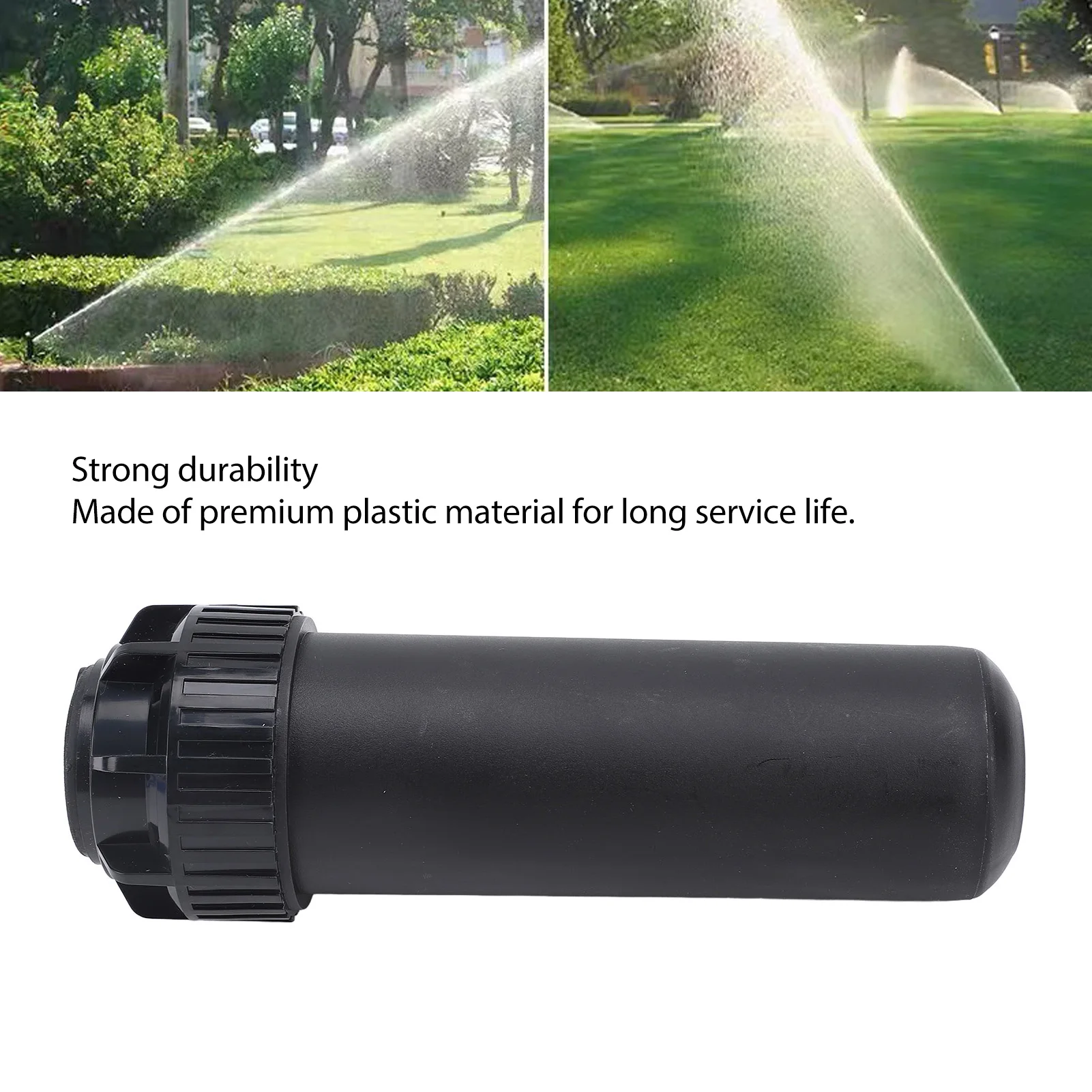 Telescopic Sprinkler Buried Retractable Sprinkler G3/4 Female Threaded Interface Plastic 40°‑360° Adjustable for Lawn