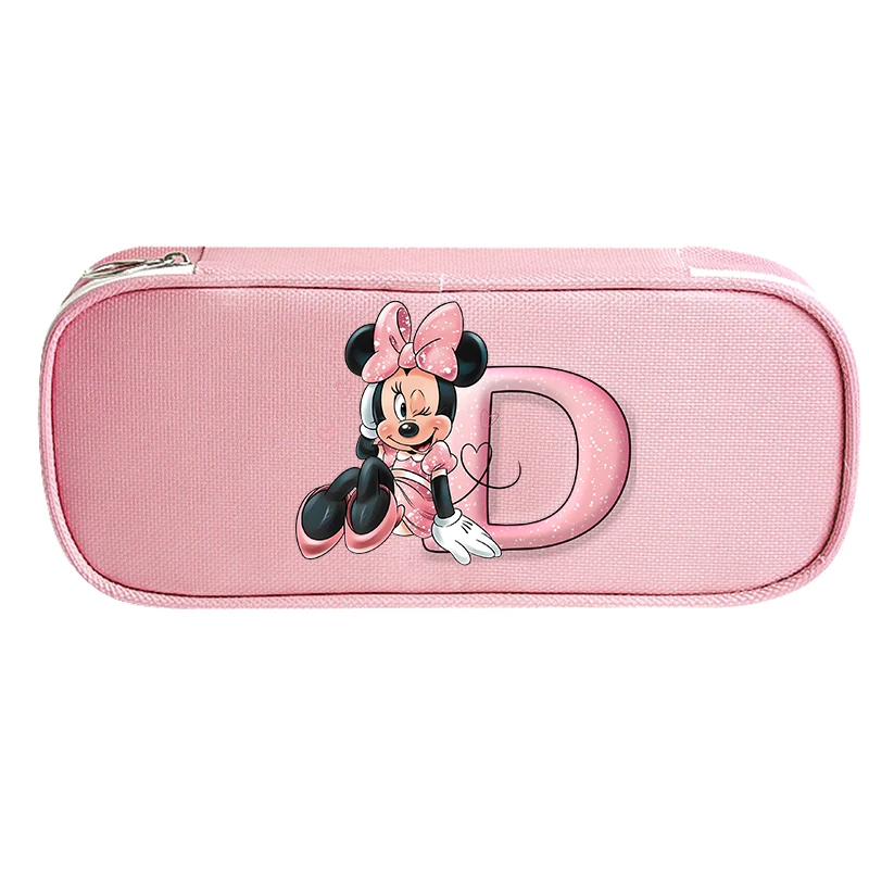 Mickey Minnie Mouse Pencil Box Student School Supplies Stationery Kids Penbag Pencilcase Kawaii Boys Girls Birthday Cute Gifts