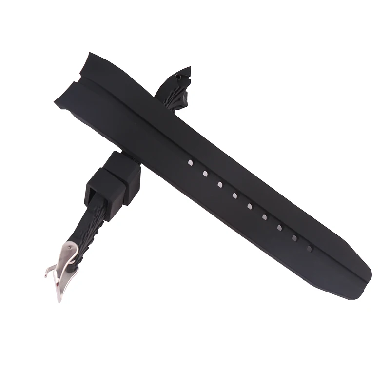 Accesorios para reloj, correa de reloj de goma de silicona de 22mm, hebilla, pulsera y pulsera impermeables para deportes al aire libre para hombres y mujeres