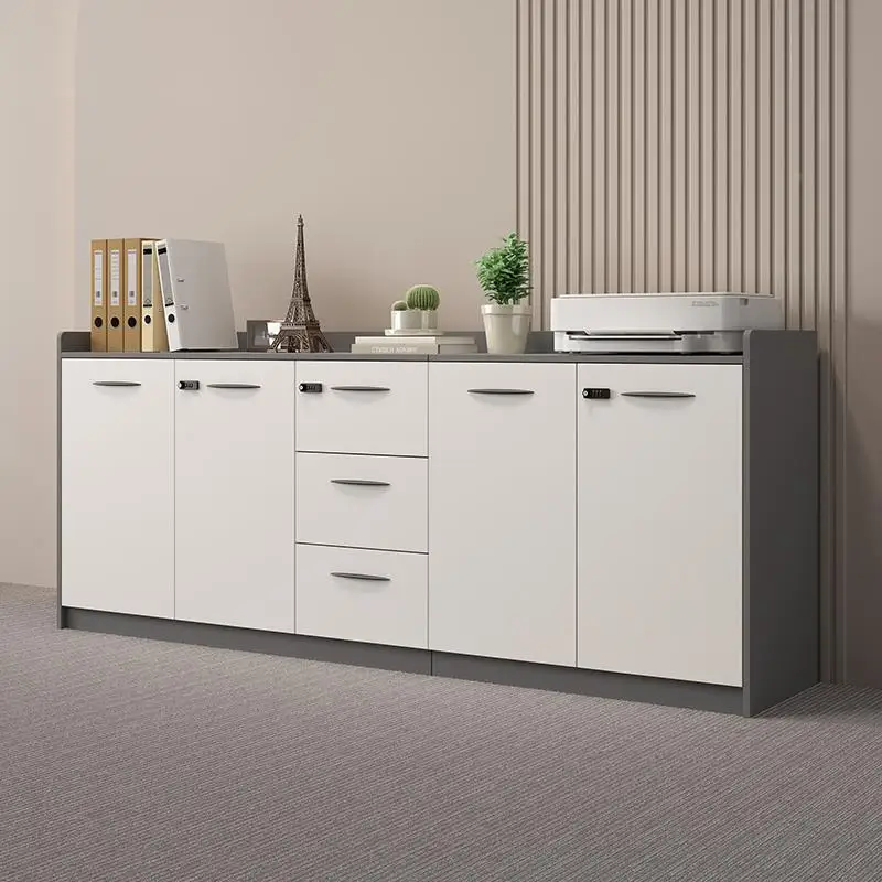 LTT Wooden Locked Drawer Information Cabinet Locker Office Floor Side Cabinet