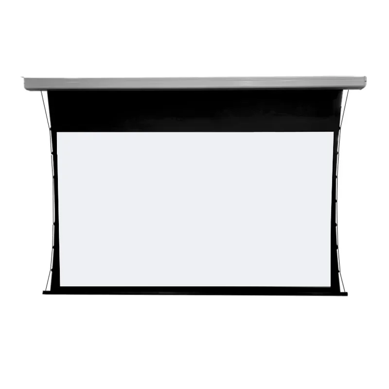 Pet Crystal Material Motorized ALR Tab Tension Projector Screen High Class 80 Inch for Ultra short throw projector 4K 3D Support